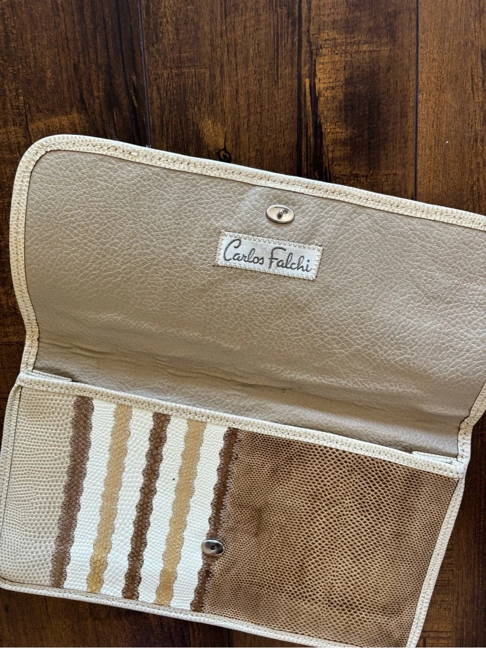 Carlos Falchi Patchwork Lizard Clutch